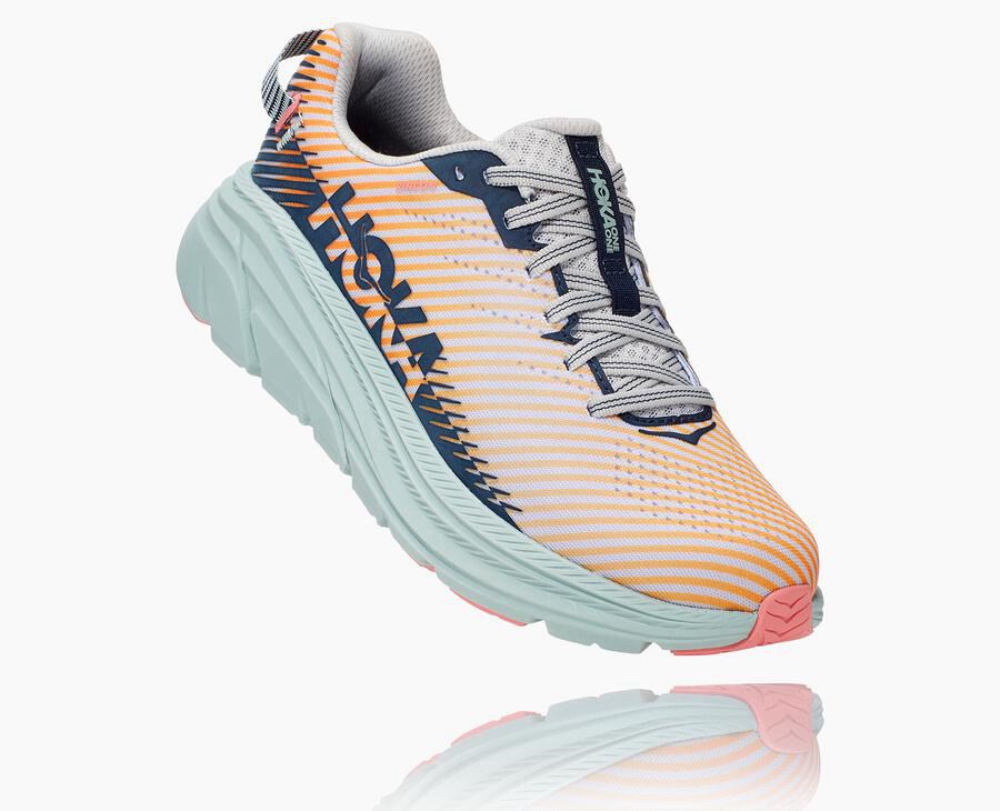 Hoka One One Womens Running Shoes - Rincon 2 - Black/Beige - BPLS78340